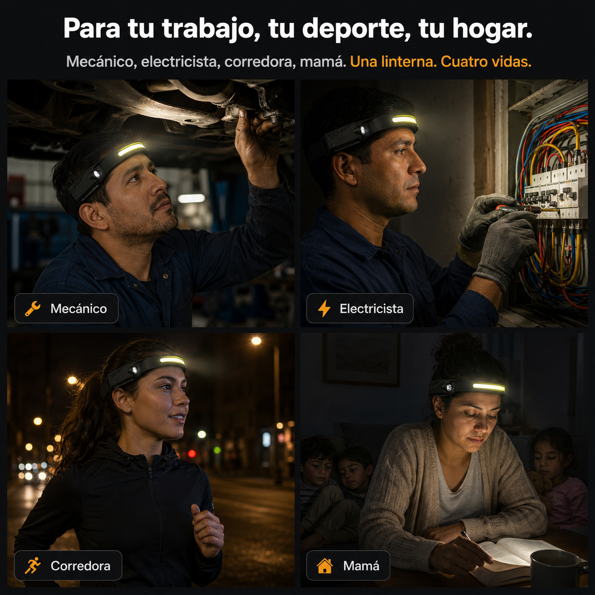Linterna Led Cintillo Recargable — vista 5